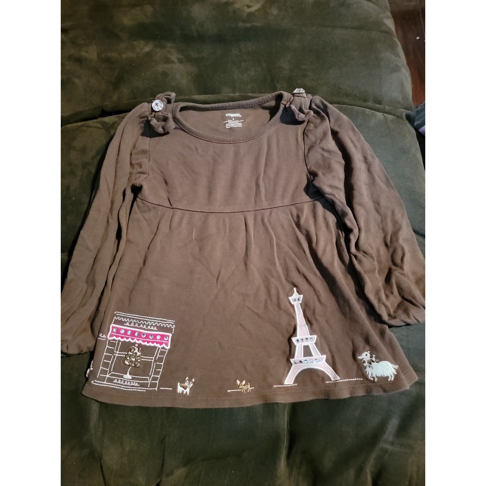 Gymboree parisian chic Paris Eiffel tower top size 4